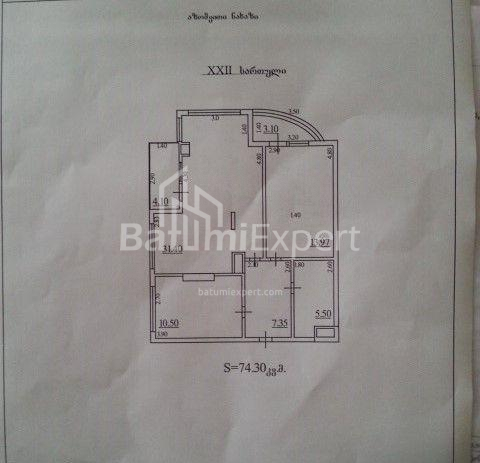 Mənzil 74 m² - Tbel-Abuseridze, Batumi, Gürcüstan