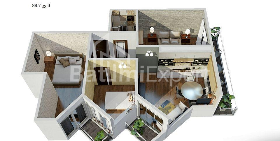 Mənzil 88 m² - Yurievskaya, Batumi, Gürcüstan