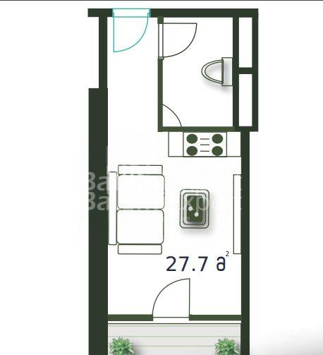 Mənzil 28 m² - Şerif Ximşiaşvili, Batumi, Gürcüstan