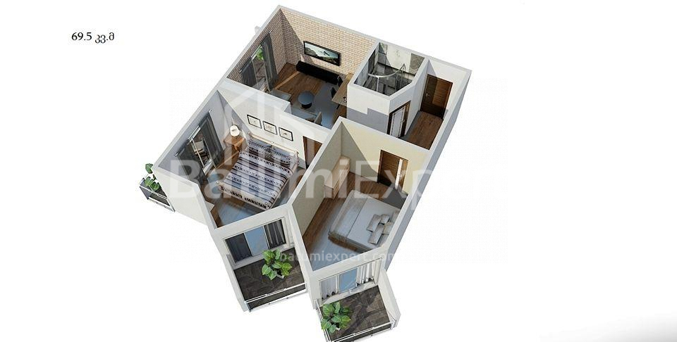 Mənzil 69 m² - Yurievskaya, Batumi, Gürcüstan