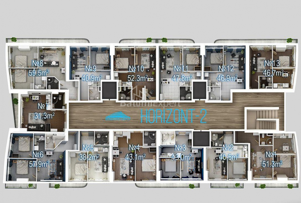 Mənzil 41 m² - Yurievskaya, Batumi, Gürcüstan