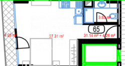 Mənzil 35.4 m² - Lech və Maria Kachinsky, Batumi, Gürcüstan
