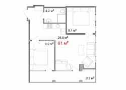 Mənzil 61 m² - Luki Asatiani, Batumi, Gürcüstan