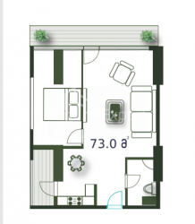 Mənzil 3-комн 73 m² - Şerif Ximşiaşvili, Batumi