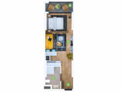 Mənzil 1-комн 33.5 m² - Şerif Ximşiaşvili, Batumi