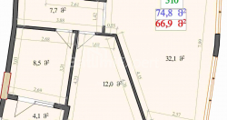 Mənzil 2-комн 74.8 m² - Lech və Maria Kachinsky, Batumi