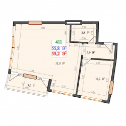 Mənzil 55.8 m² - Lech və Maria Kachinsky, Batumi, Gürcüstan