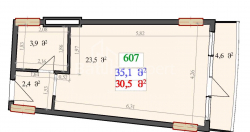 Mənzil 1-комн 35.1 m² - Lech və Maria Kachinsky, Batumi