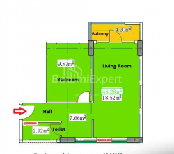 Mənzil 2-комн 46 m² - Yurievskaya, Batumi