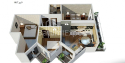 Mənzil 3-комн 69 m² - Yurievskaya, Batumi