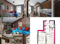 Mənzil 1-комн 53 m² - Yurievskaya, Batumi