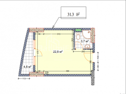 Mənzil 1-комн 31.3 m² - Şerif Ximşiaşvili, Batumi