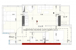 Tikilməkdə olan obyekt 55.8 m² - Qriqola Lortkipanidze, Batumi, Gürcüstan