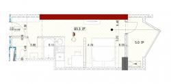Tikilməkdə olan obyekt 28.3 m² - Qriqola Lortkipanidze, Batumi, Gürcüstan