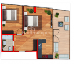 Mənzil 90 m² - Lech və Maria Kachinsky, Batumi, Gürcüstan