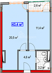 Mənzil 2-комн 43.4 m² - hava limanı şosesi, Batumi