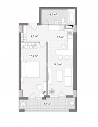 Mənzil 60.4 m² - Vaxtanq Qorqasali, Batumi, Gürcüstan